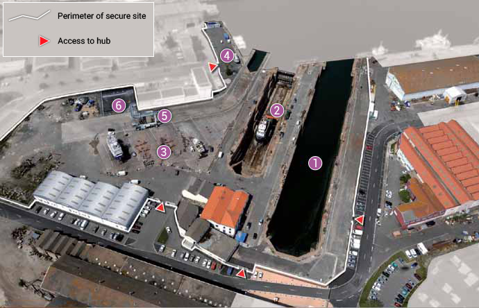 Pôle de réparation et de construction naval.